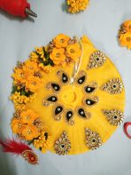 Yellow Flower Design Laddu Gopal Poshak