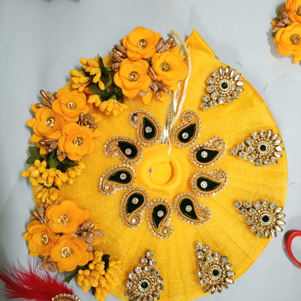 Yellow Flower Design Laddu Gopal Poshak
