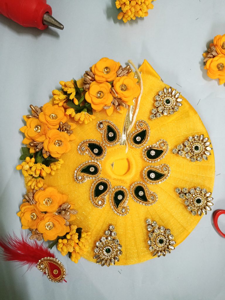 Yellow Flower Design Laddu Gopal Poshak