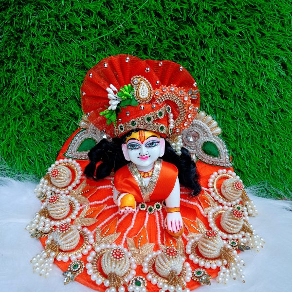 Orange Heavy Dress for Laddu Gopal
