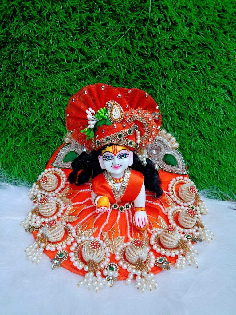 Orange Heavy Dress for Laddu Gopal