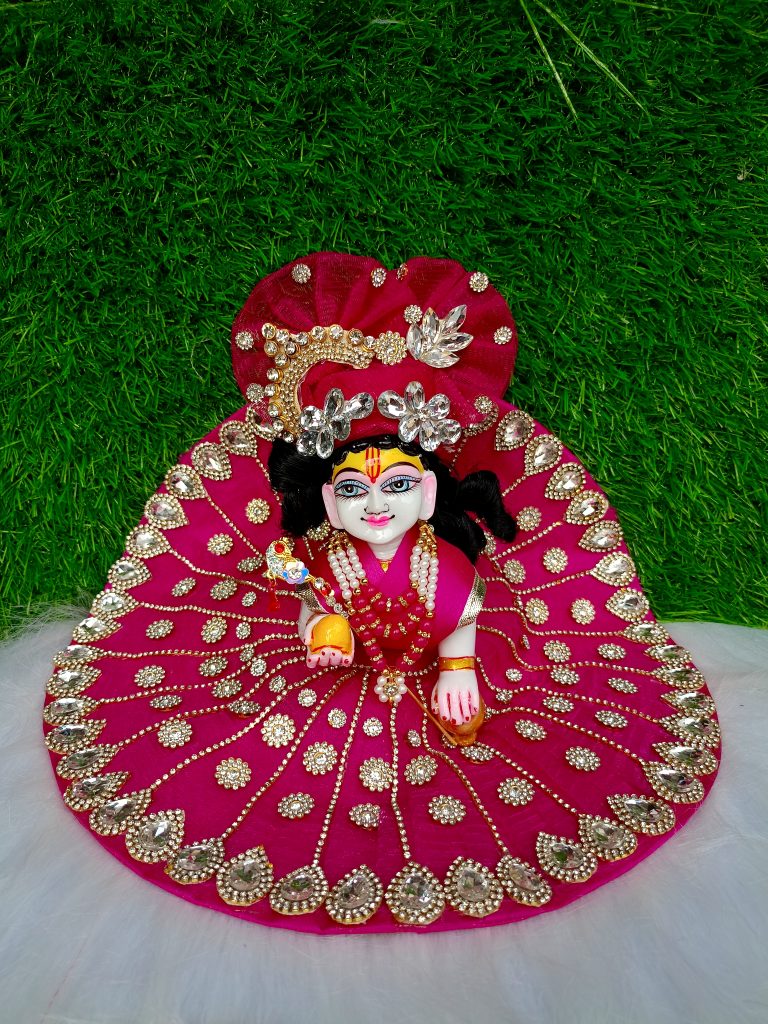 Rani Pink Laddu Gopal Dress