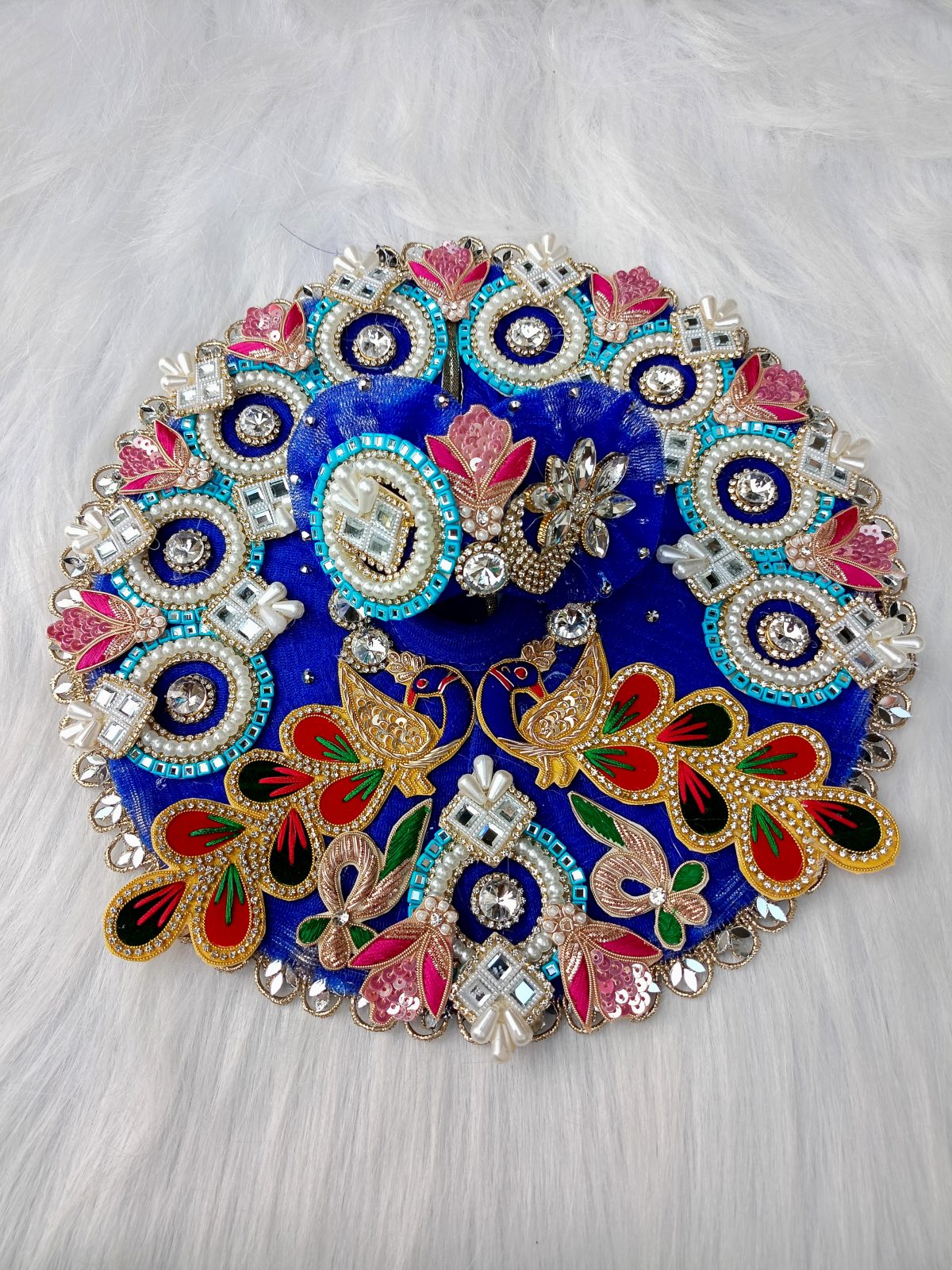 Peacock Design Laddu Gopal Dress