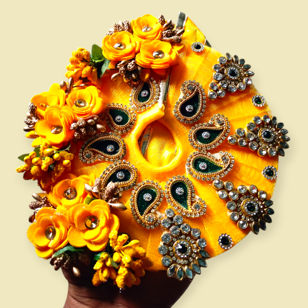 Yellow Flower Design Laddu Gopal Poshak